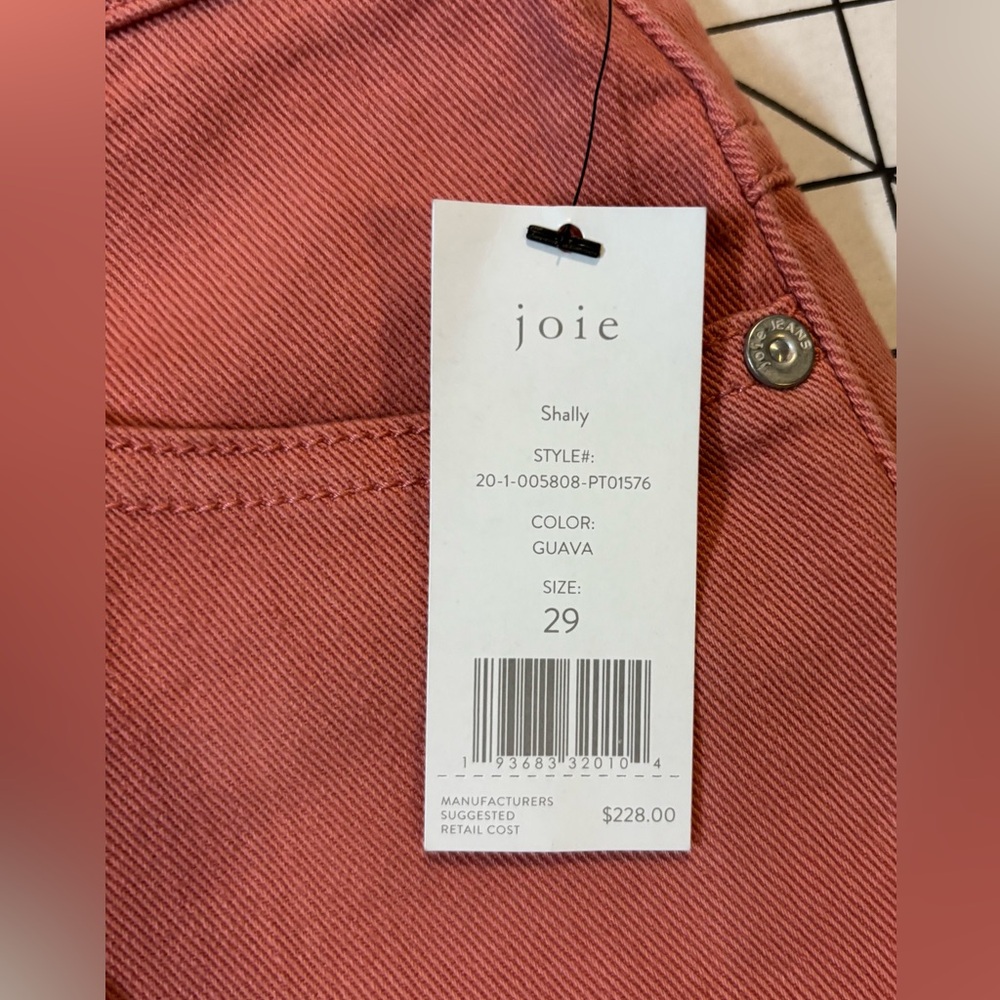 NWT Joie Women’s Size 29 Guava Shelly High Rise Utility Jeans - Picture 6 of 14